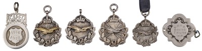 Lot 529 - Royal Naval Air Service.  RNAS silver fobs circa 1916