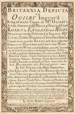 Lot 36 - Owen (John & Bowen Emanuel). Britannia Depicta or Ogilby Improv'd, 1720