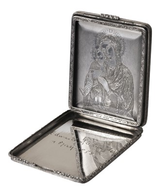 Lot 481 - Icon. A silver travelling icon by M. Buccellati circa 1950s