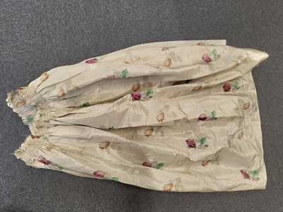 Lot 718 - Clothing.  A blue brocade skirt, circa 1850s, & other skirts, shoes, and waistcoats
