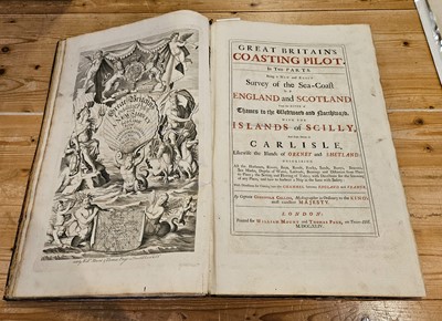 Lot 32 - Greenville Collins (Captain). Great Britain's Coasting Pilot..., William Mount & Thomas Page, 1744