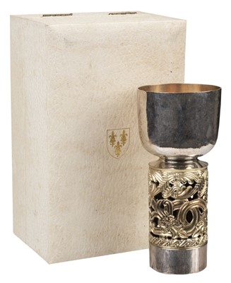 Lot 487 - Silver Goblet. Hereford Cathedral silver goblet by John Sutherland Hawes, London 1976