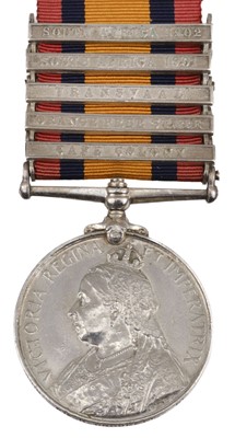 Lot 147 - Queen's South Africa 1899-1902, 5 clasps (6809 Pte G. Crockett. Rl: Fus:)
