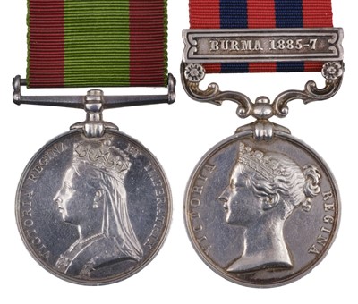 Lot 194 - Pair: Colonel A.D. Parsons, 2nd Madras Lancers, late South Devon Militia
