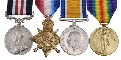 Lot 15 - Four: Company Quarter Master Sergeant B.B. Pidcock, M.M., Royal Fusiliers, WWI