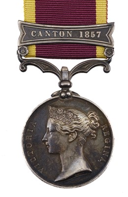Lot 116 - China Medal 1856-60, 1 clasp, Canton 1857, unnamed as issued