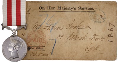 Lot 139 - Indian Mutiny Medal 1857-58, no clasp (Gunner. Nichs Jackson, 1st Compy 4th Bn Art.)