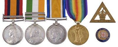 Lot 21 - Four: Sergeant T. Coghlan, Gloucestershire Regiment, Boer War & WWI