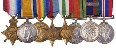 Lot 128 - Eight: Private A. Mugford, Devonshire Regiment