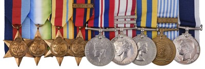 Lot 57 - Nine: Mechanic E.N.B. Crosby, Royal Navy, WWII, Korea