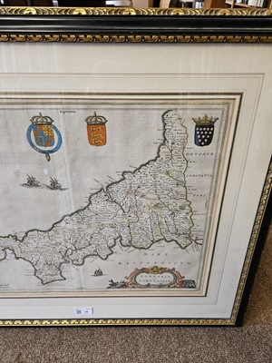 Lot 36 - Cornwall. Blaeu (Johannes), Cornubia sive Conwallia, Amsterdam, circa 1645