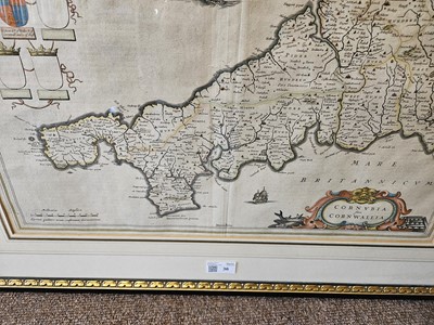 Lot 36 - Cornwall. Blaeu (Johannes), Cornubia sive Conwallia, Amsterdam, circa 1645