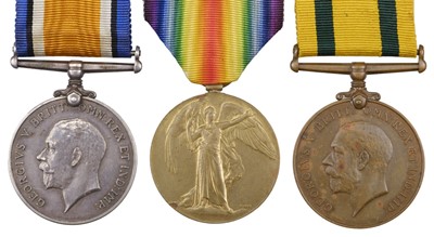 Lot 89 - Three: Private J. Hart, Devonshire Regiment, WWI