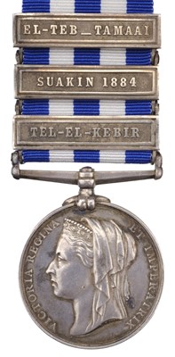 Lot 121 - Egypt 1882-89, 3 clasps (4717. Pte J. Webb. 3/K.R.Rif.C.), good very fine