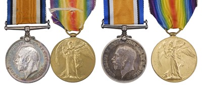 Lot 73 - Pairs: British War and Victory Medals, Devonshire Regiment
