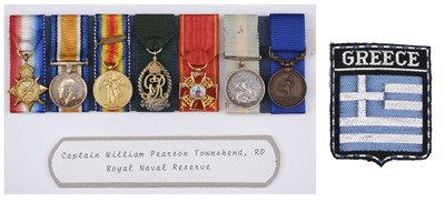 Lot 47 - Miniature medals attributed to Captain W. P. Townshend, Royal Naval Reserve