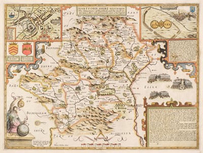 Lot 62 - Hertfordshire. Speed (John), Hartford Shire Described..., 1st edition [1611]