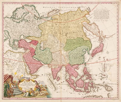 Lot 9 - Asia. Homann (J. B.), Asiae Recentissima Delineatio..., Nuremberg, circa 1720