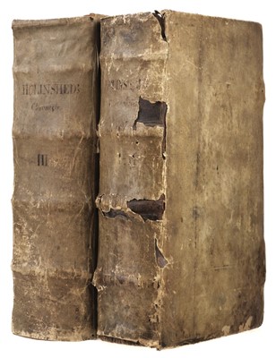 Lot 303 - Holinshed (Raphael). The Firste [- Laste] Volume of the Chronicles, 2 vols., 1st ed., 1577