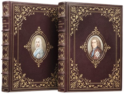 Lot 54 - Cosway-style binding. Letters written by the Earl of Chesterfield, 2 volumes, 1774