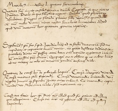 Lot 5 - Cicero (Marcus Tullius). Rhetorica Nova, Italy, 1st November 1491, manuscript on vellum