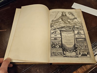 Lot 313 - Hobbes (Thomas). Leviathan, 1st edition, 1st issue, 1651, attractive copy
