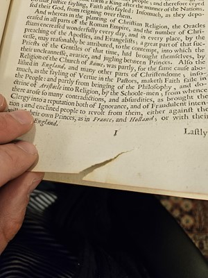 Lot 313 - Hobbes (Thomas). Leviathan, 1st edition, 1st issue, 1651, attractive copy