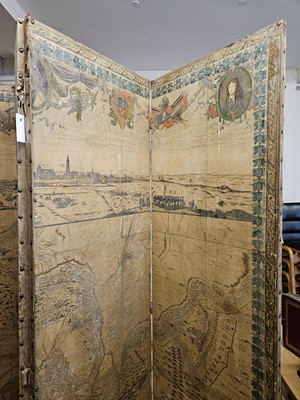 Lot 108 - Screen. A large wooden room divider, late 18th century