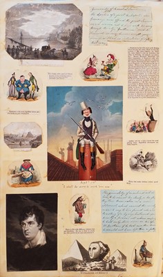 Lot 61 - Scrap Albums. Three Scrap Albums, mid-19th century
