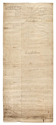 Lot 46 - Essex Deeds. A group of approximately 30 vellum and paper deeds and documents, 18th & 19th century