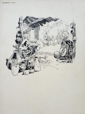 Lot 42 - Bull (René, 1872-1942). 'For in the Market-place, one Dusk of Day', pen and ink