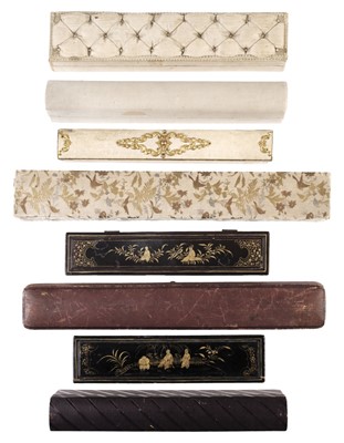 Lot 789 - Fan Boxes. A collection of fan boxes, 19th and early 20th century