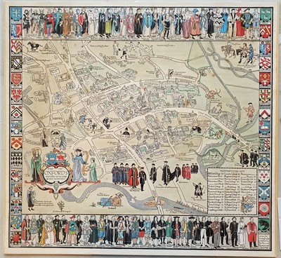 Lot 36 - Oxford. Peele (Cecily), Map of Oxford's History: With some of her Worthies, circa 1934
