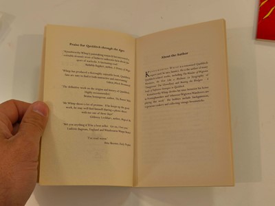 Lot 895 - Rowling (J. K.). A complete set of the Harry Potter books, all inscribed by the author, 7 volumes, 1998-2010 plus 6 other signed items