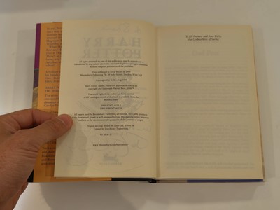 Lot 895 - Rowling (J. K.). A complete set of the Harry Potter books, all inscribed by the author, 7 volumes, 1998-2010 plus 6 other signed items