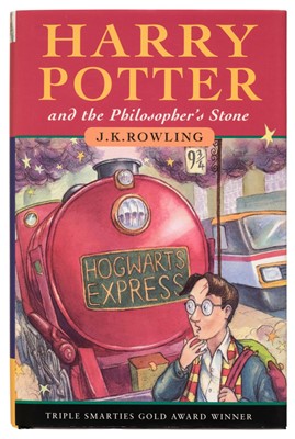 Lot 895 - Rowling (J. K.). A complete set of the Harry Potter books, all inscribed by the author, 7 volumes, 1998-2010 plus 6 other signed items