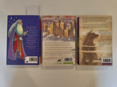 Lot 895 - Rowling (J. K.). A complete set of the Harry Potter books, all inscribed by the author, 7 volumes, 1998-2010 plus 6 other signed items