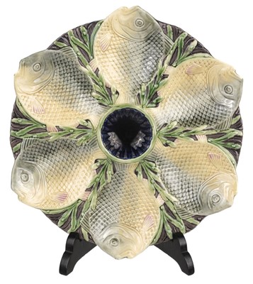 Lot 502 - Majolica. A Victorian Minton majolica fish or Poisson dish