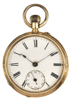 Lot 474 - Pocket Watch. An Edwardian 18ct gold open face pocket watch