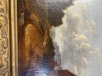 Lot 3 - Swanevelt (Herman, circa 1603-1655). Italian Landscape, oil on wood