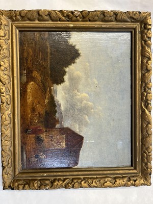 Lot 3 - Swanevelt (Herman, circa 1603-1655). Italian Landscape, oil on wood