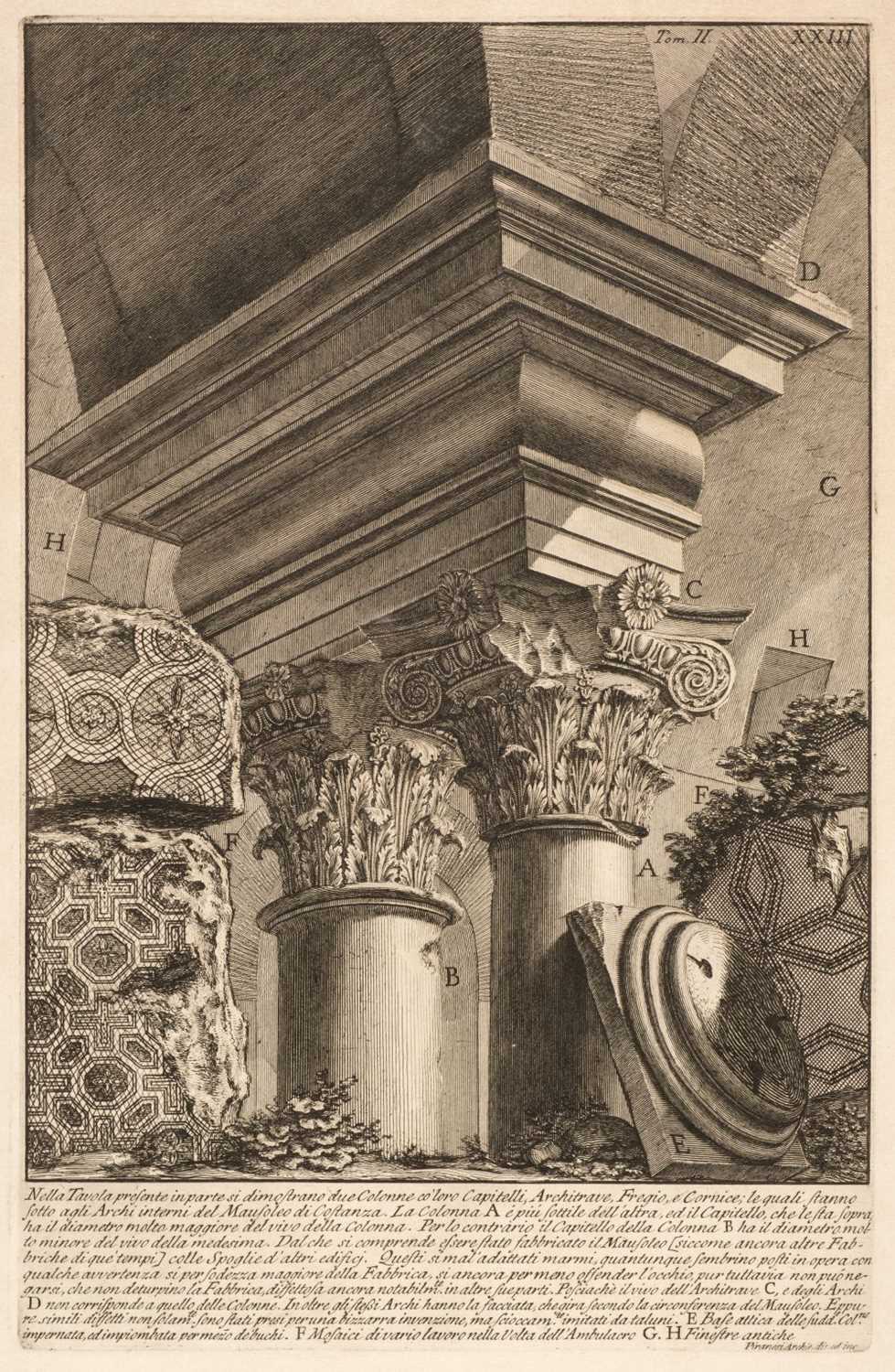 Lot 78 - Piranesi (Giovanni Battista, 1720-1778). Nella Tavola presente in parte..., 1756
