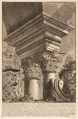 Lot 78 - Piranesi (Giovanni Battista, 1720-1778). Nella Tavola presente in parte..., 1756