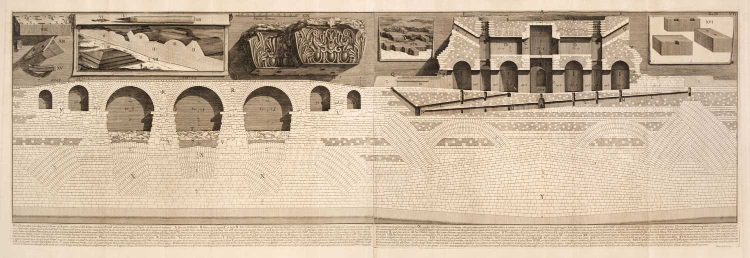 Lot 81 - Piranesi (Giovanni Battista, 1720-1778). Ponte d'Elio Adriano..., 1756