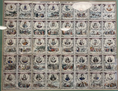 Lot 484 - Board Game. Amusement in the History of England, circa 1840