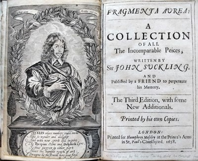 Lot 69 - 1659 Suckling (Sir John). The Last Remains of Sr John Suckling, 1659