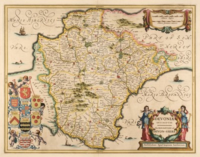Lot 41 - Devon. Jansson (Jan), Devoniae Descriptio. The Description of Devon-Shire, circa 1646