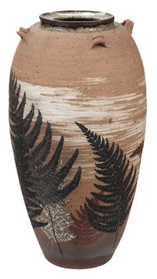 Lot 505 - Studio Pottery. An impressive studio pottery vase by Fumihiro Fuyushiba