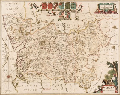 Lot 60 - Hampshire & Berkshire. Jansson (Jan), Hantoniae comitatus cum Bercheria, Amsterdam, circa 1648