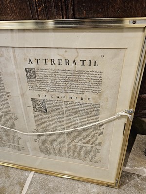 Lot 60 - Hampshire & Berkshire. Jansson (Jan), Hantoniae comitatus cum Bercheria, Amsterdam, circa 1648
